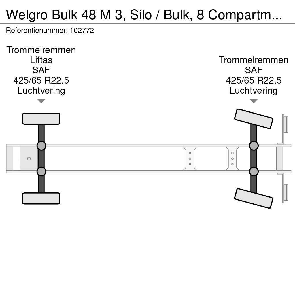 Welgro Bulk 48 M 3, Silo / Bulk, 8 Compartments Semi Reboques Cisterna