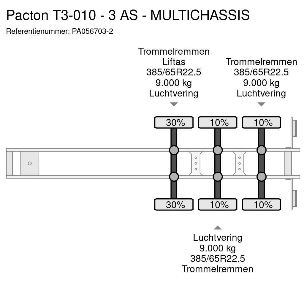 Pacton T3-010 - 3 AS - MULTICHASSIS Semi Reboques Porta Contentores