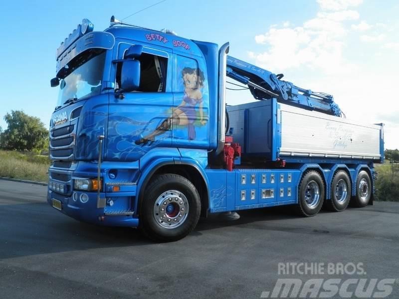 Scania R560 8x4*4 Hiab 266 kran pendel Camiões basculantes