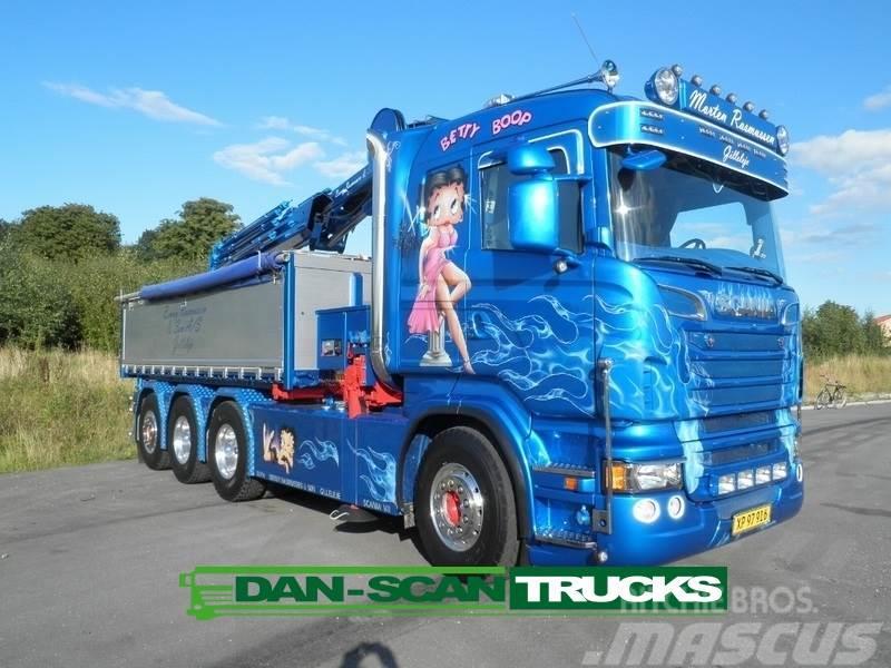 Scania R560 8x4*4 Hiab 266 kran pendel Camiões basculantes