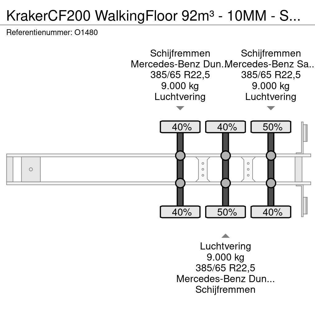 Kraker CF200 WalkingFloor 92m³ - 10MM - Schijfremmen - Ge Semi-reboques pisos móveis