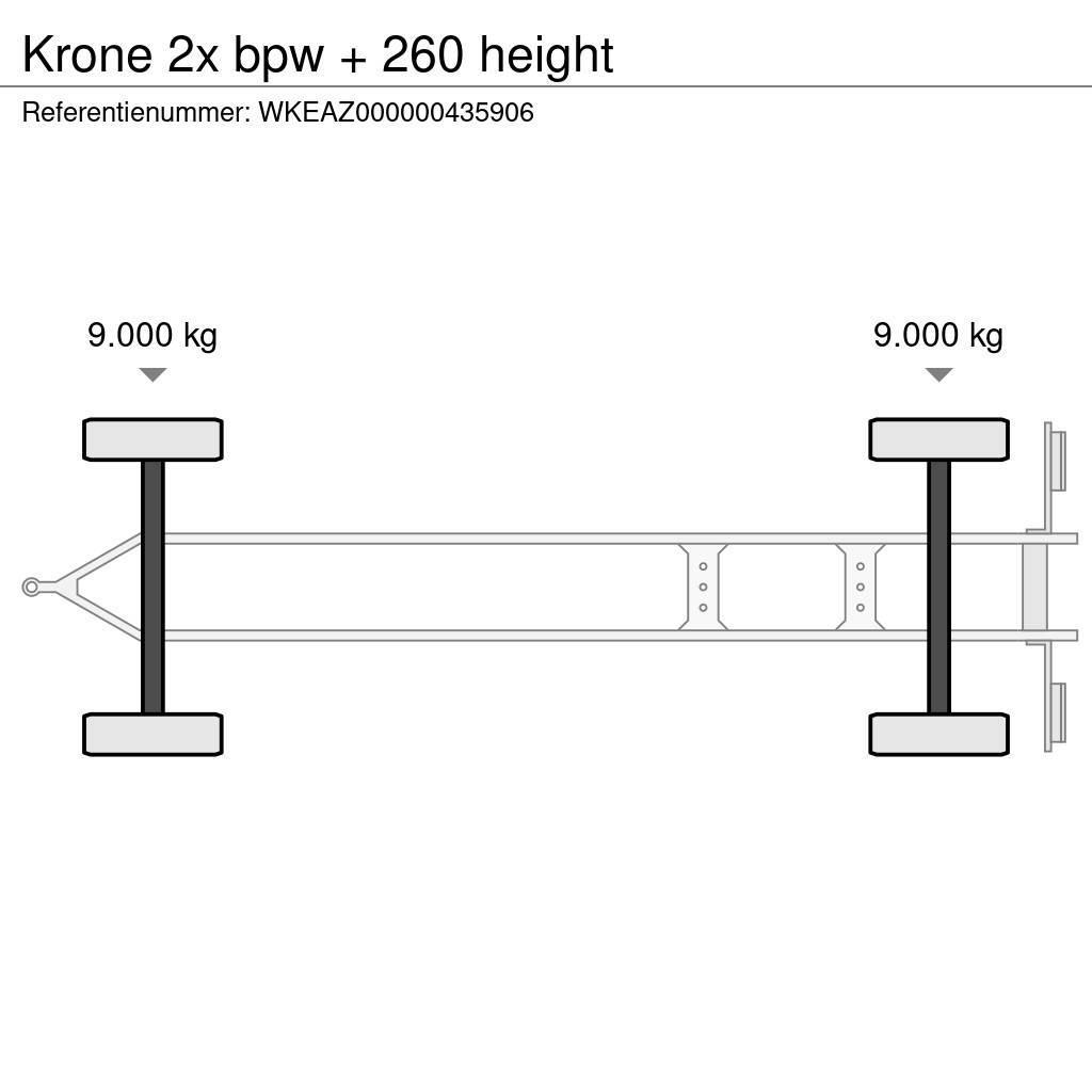 Krone 2x bpw + 260 height Reboques de cortinas laterais