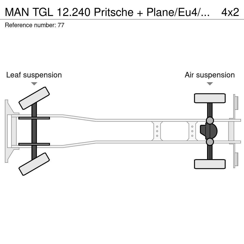 MAN TGL 12.240 Pritsche + Plane/Eu4/LBW Camiões caixa cortinas laterais