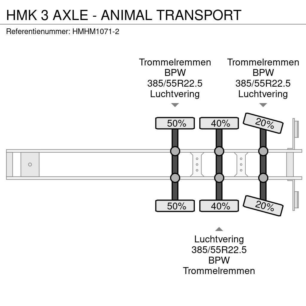  HMK 3 AXLE - ANIMAL TRANSPORT Semi Reboques Transporte Animais