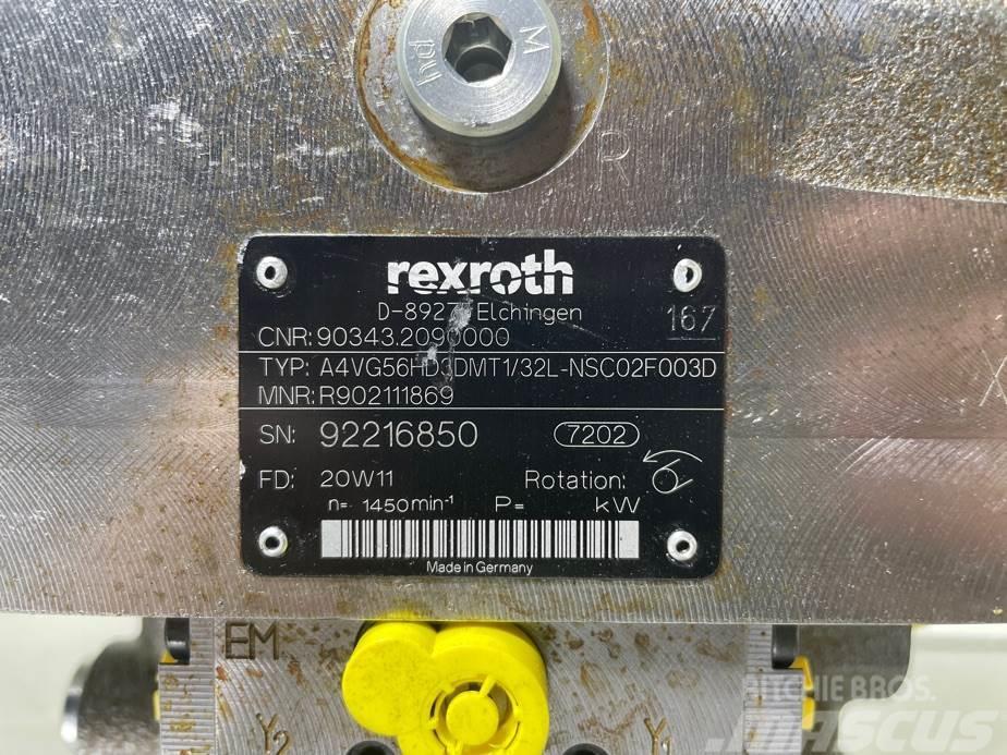 Rexroth A4VG56HD3DMT1/32L-R902111869-Drive pump/Fahrpumpe Hidráulica
