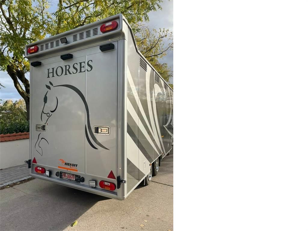 Blomenröhr / Niehoff 4-5 Pferde und Wohnung Semi Reboques Transporte Animais