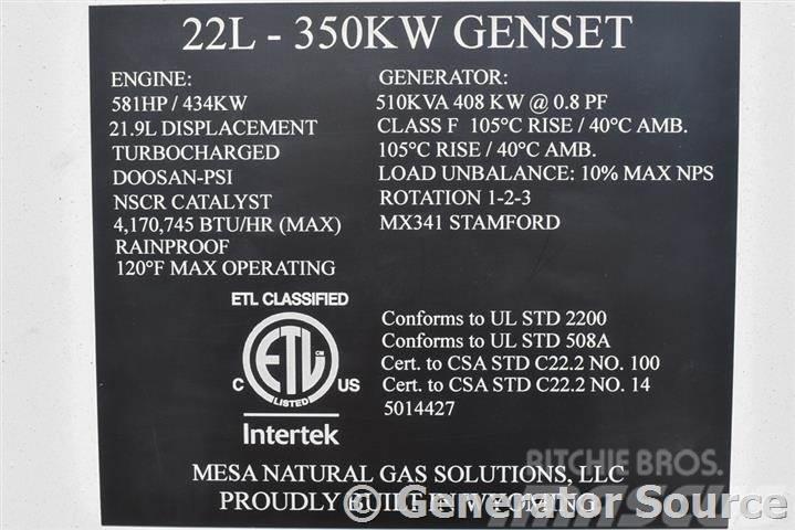 Doosan 350 kW NG - JUST ARRIVED Geradores Gás