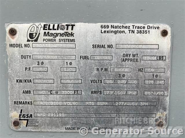 Elliott Magnatek 500 kW - JUST ARRIVED Geradores Diesel