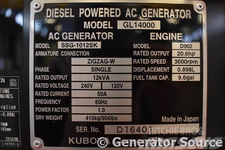 Kubota 14 kW Geradores Diesel