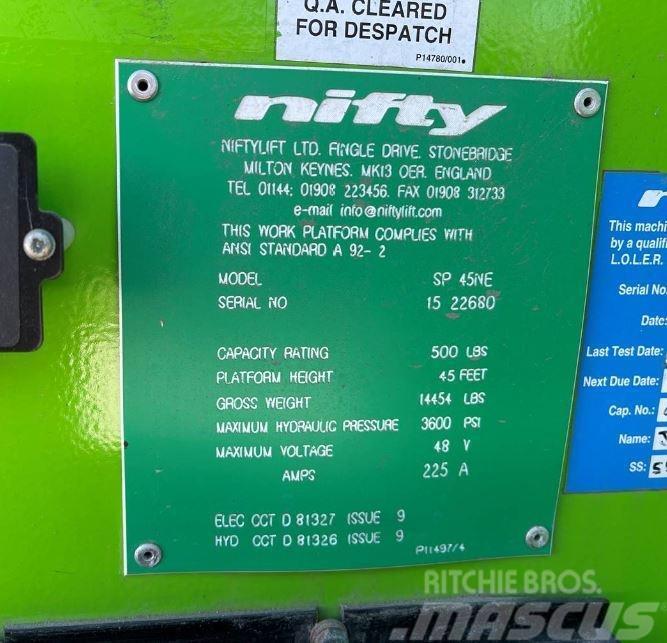 Niftylift SP45 Elevadores braços Telescópicos