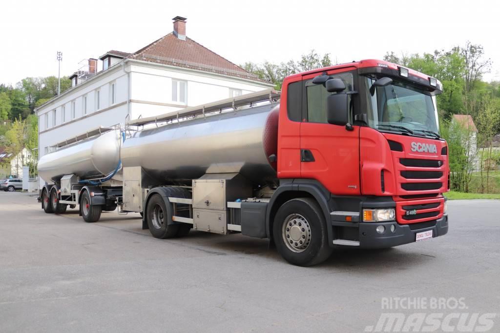 Scania G480 Milchtank isoliert Lkw + Anhänger Camiões-cisterna