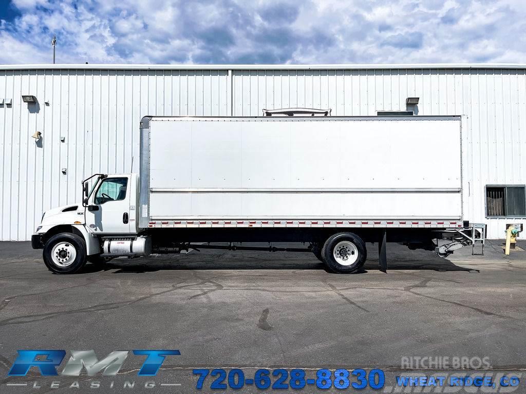 International MV607 26' Box Truck, Lift Gate & Ramp Camiões de caixa fechada