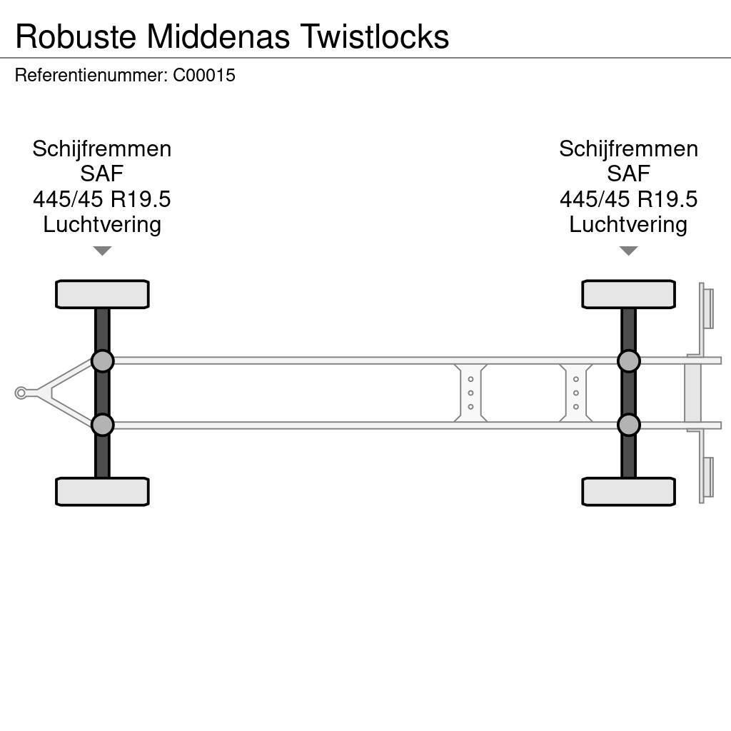 Robuste Middenas Twistlocks Reboques estrado/caixa aberta
