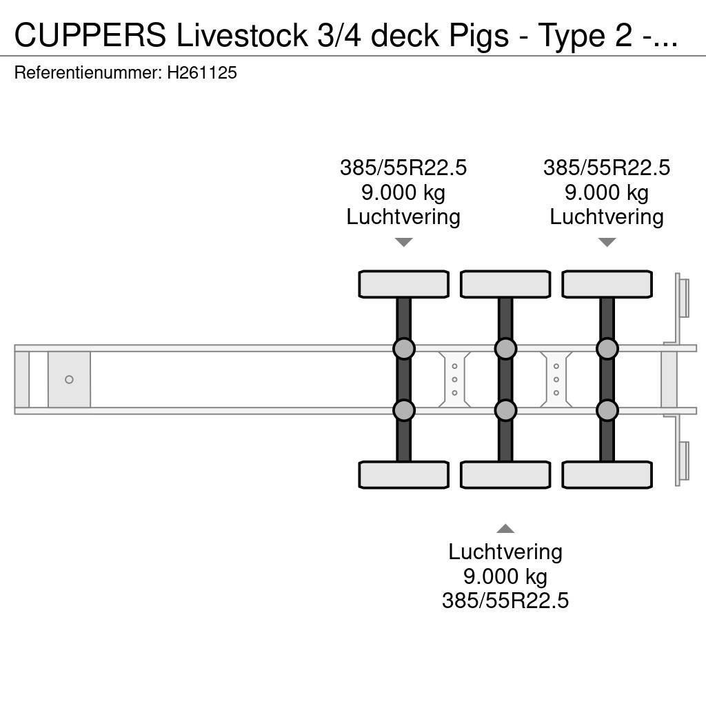  CUPPERS Livestock 3/4 deck Pigs  - Type 2 - Water Semi Reboques Transporte Animais