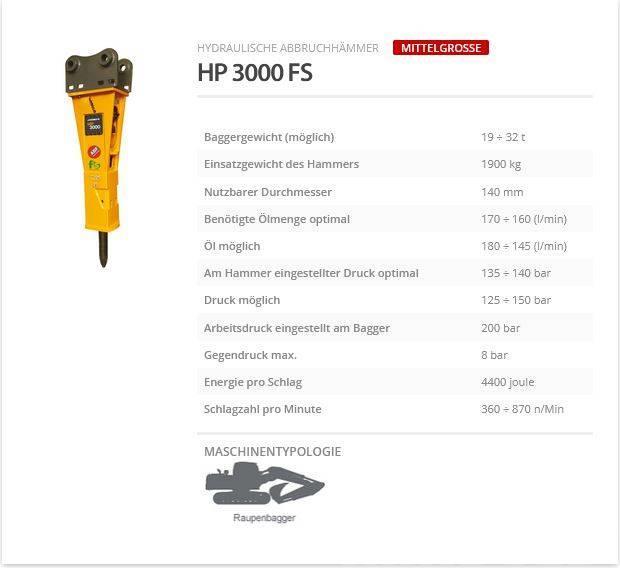 Indeco HP 3000 FS Martelos Hidráulicos