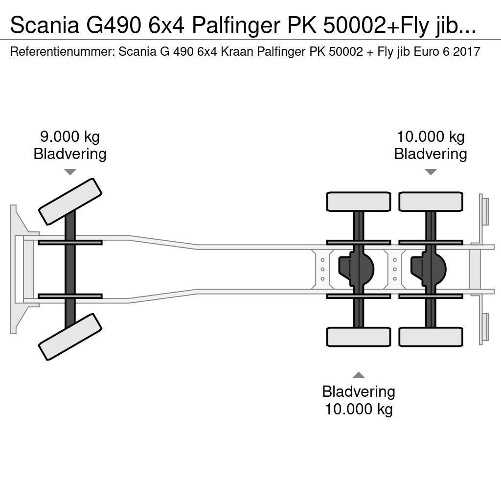 Scania G490 6x4 Palfinger PK 50002+Fly jib RETARDER Euro Gruas Todo terreno