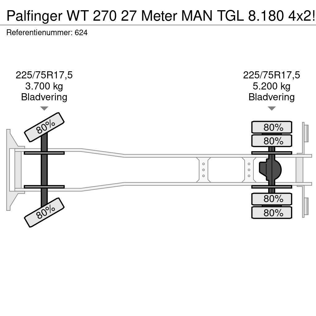 Palfinger WT 270 27 Meter MAN TGL 8.180 4x2! Plataformas aéreas montadas em camião