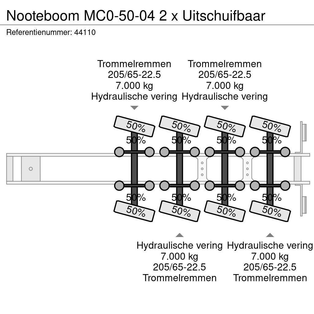 Nooteboom MC0-50-04 2 x Uitschuifbaar Semi Reboques Carga Baixa