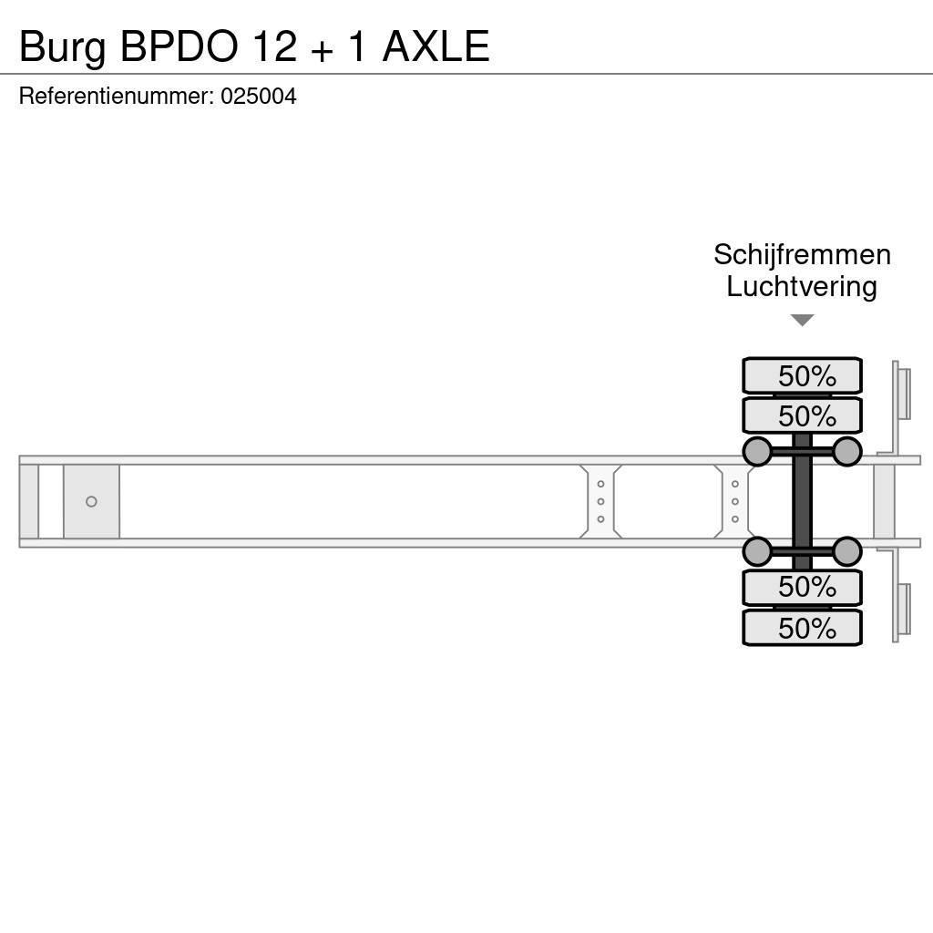 Burg BPDO 12 + 1 AXLE Semi Reboques estrado/caixa aberta