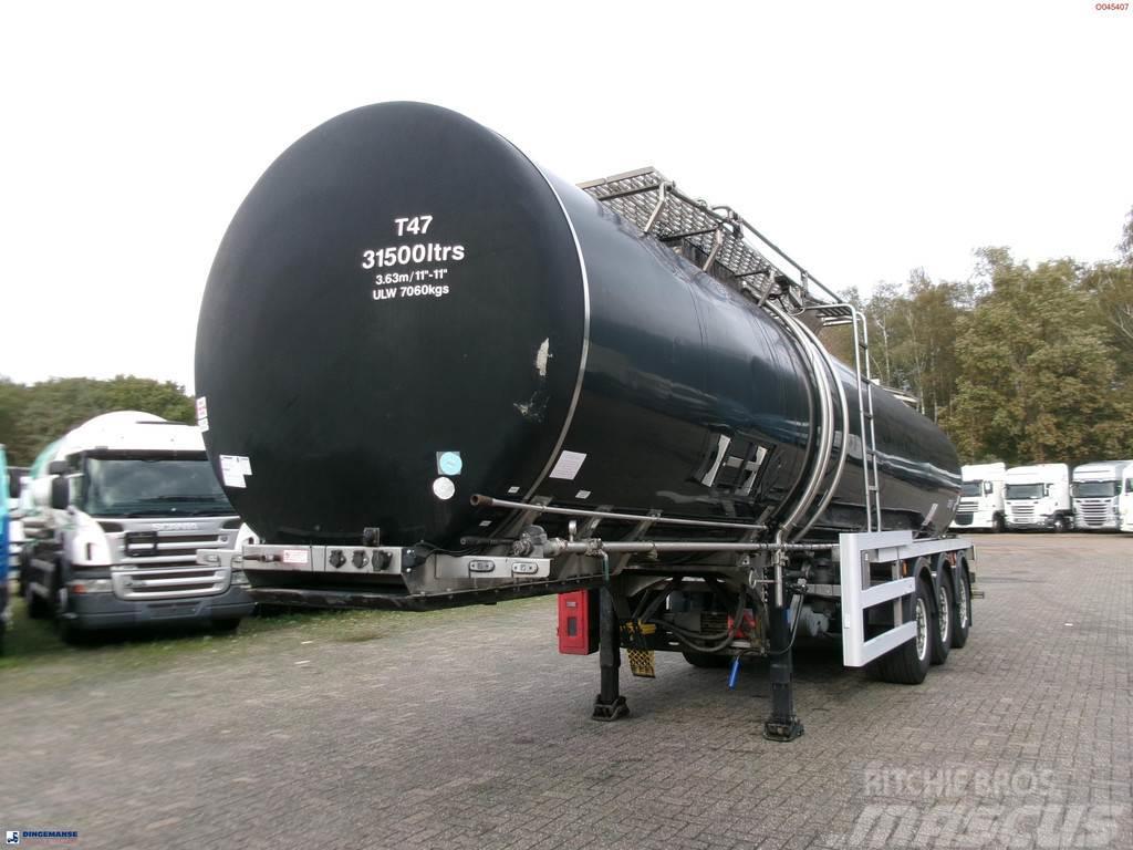 Crossland Bitumen tank inox 33 m3 / 1 comp + compressor + AD Semi Reboques Cisterna
