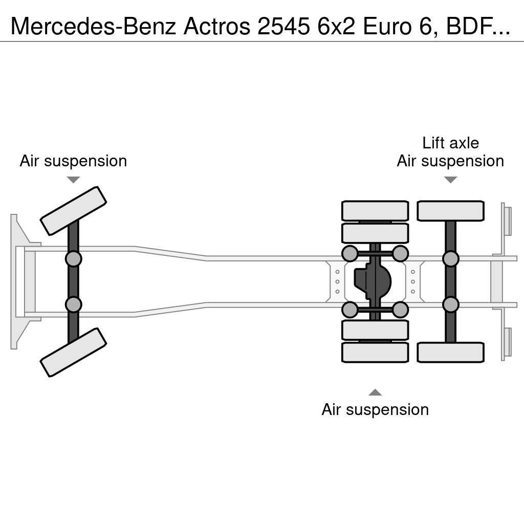 Mercedes-Benz Actros 2545 6x2 Euro 6, BDF system, ACC, Retarder Camiões caixa desmontável com elevador de cabo