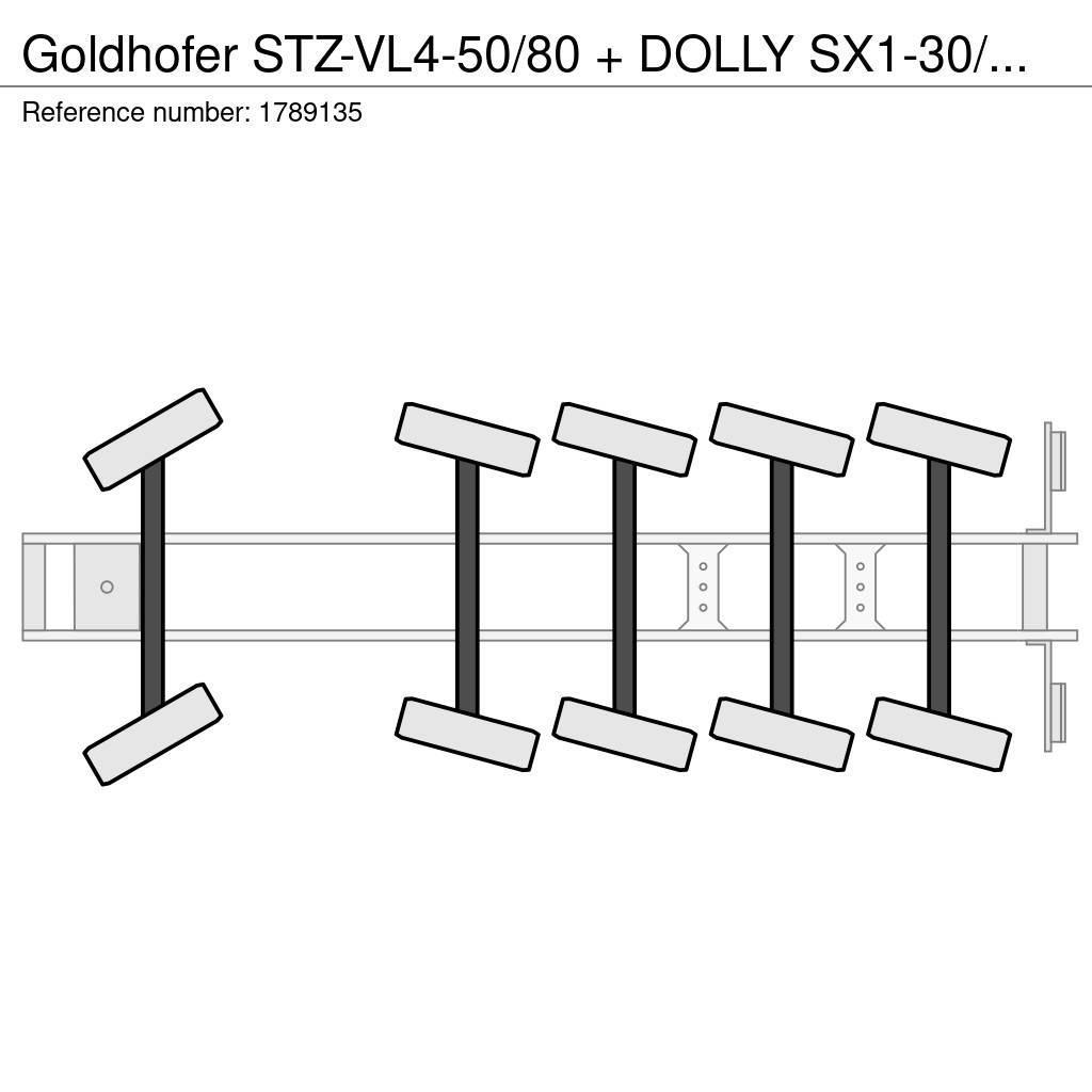 Goldhofer STZ-VL4-50/80 + DOLLY SX1-30/80 1+4 LOWLOADER/DIEP Semi Reboques Carga Baixa