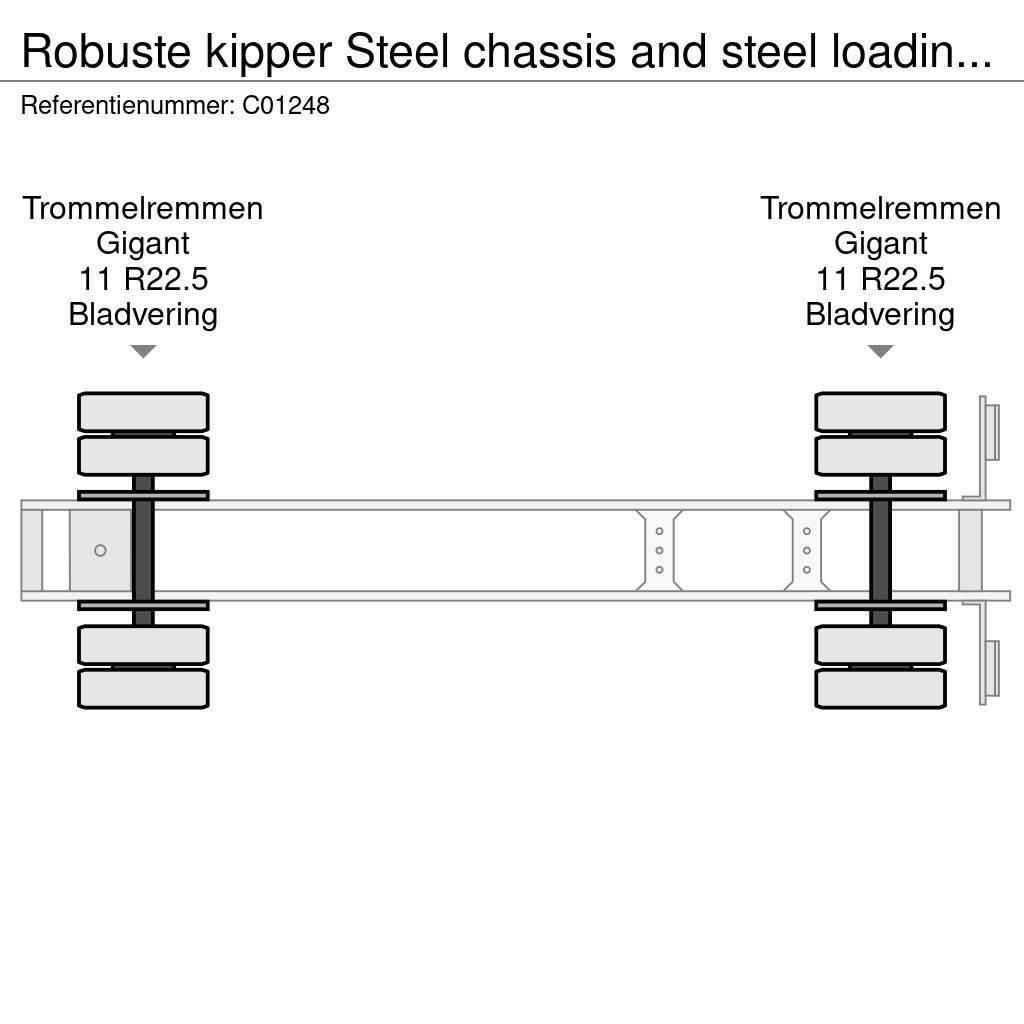 Robuste kipper Steel chassis and steel loading platform Semi Reboques Basculantes