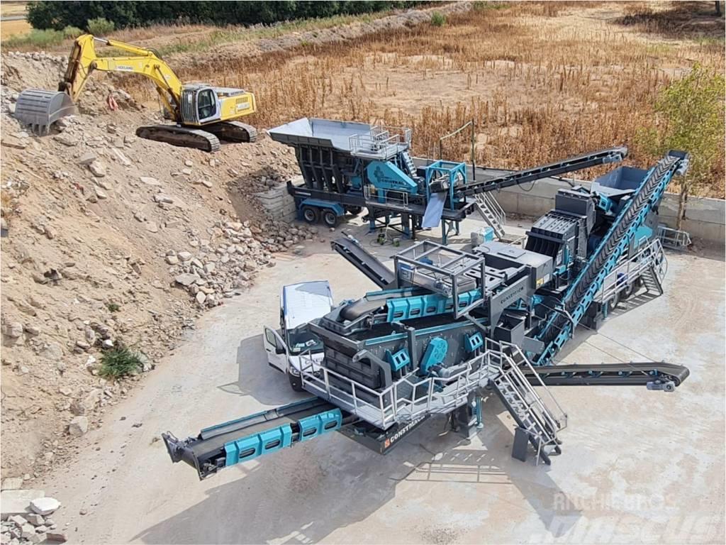 Constmach 120-150 TPH Mobile Crushing Plant Jaw & Impact Britadores móveis