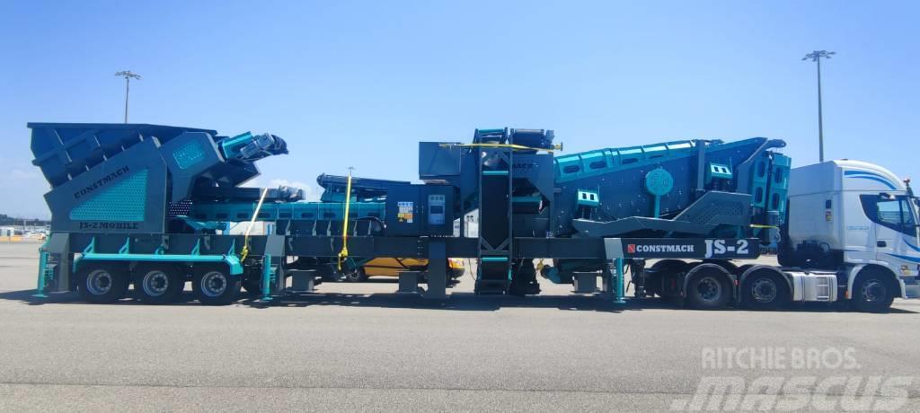 Constmach 120-150 TPH Mobile Crushing Plant Jaw & Impact Britadores móveis
