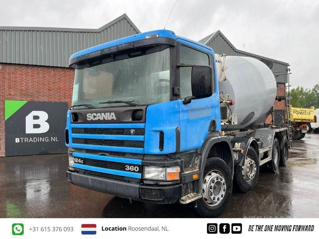 Scania P124-360 8x4 Concrete mixer 9m3 - Full steel - Big Camiões de betão