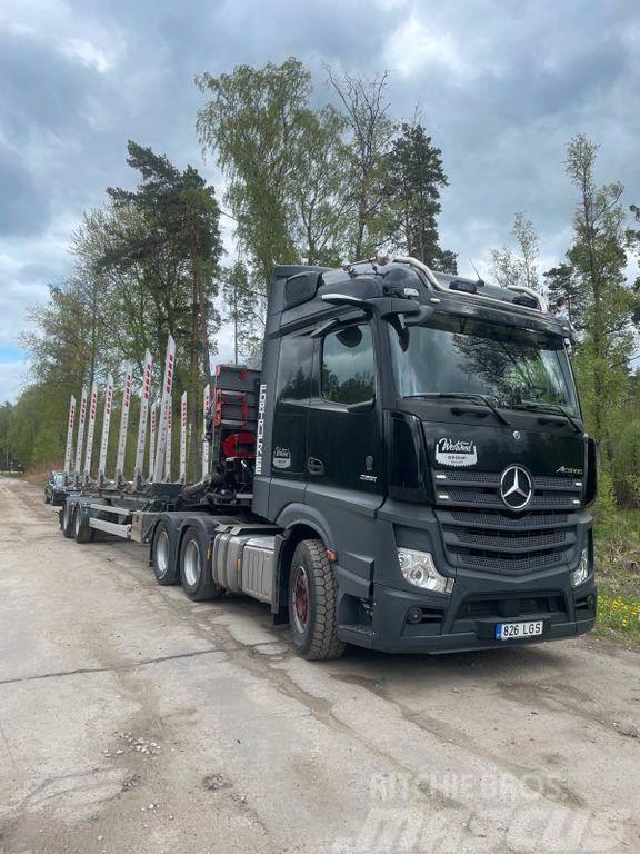 Mercedes-Benz Actros 2651 6x4 + CRANE + TRAILER Camiões de transporte de troncos