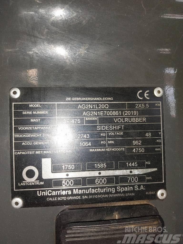 UniCarriers AG2N1L20Q Empilhadores eléctricos