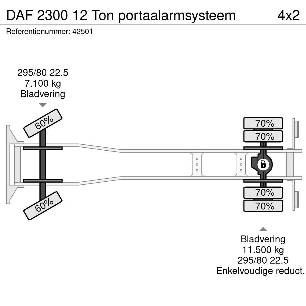 DAF 2300 12 Ton portaalarmsysteem Camiões multibenne