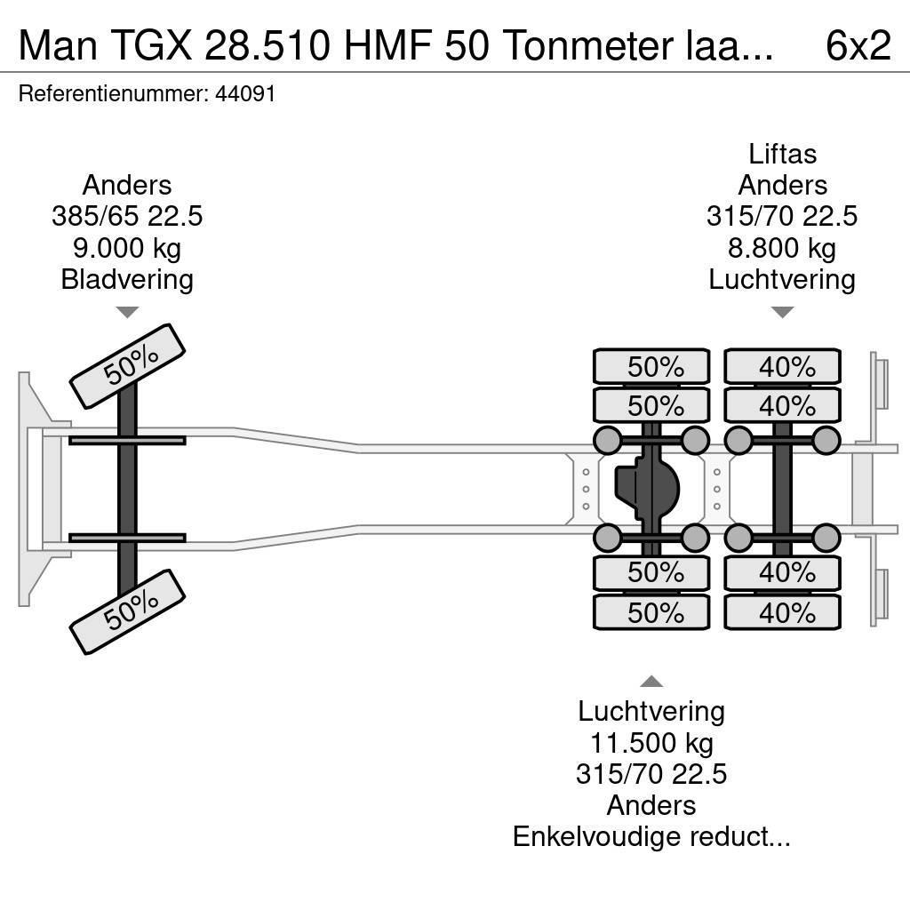 MAN TGX 28.510 HMF 50 Tonmeter laadkraan + Fly-Jib Plataformas aéreas montadas em camião