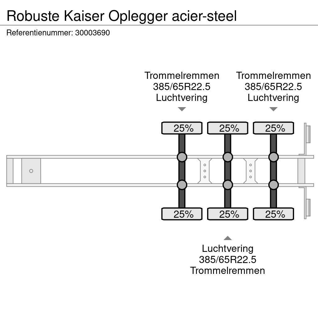 Robuste Kaiser Oplegger acier-steel Semi Reboques estrado/caixa aberta