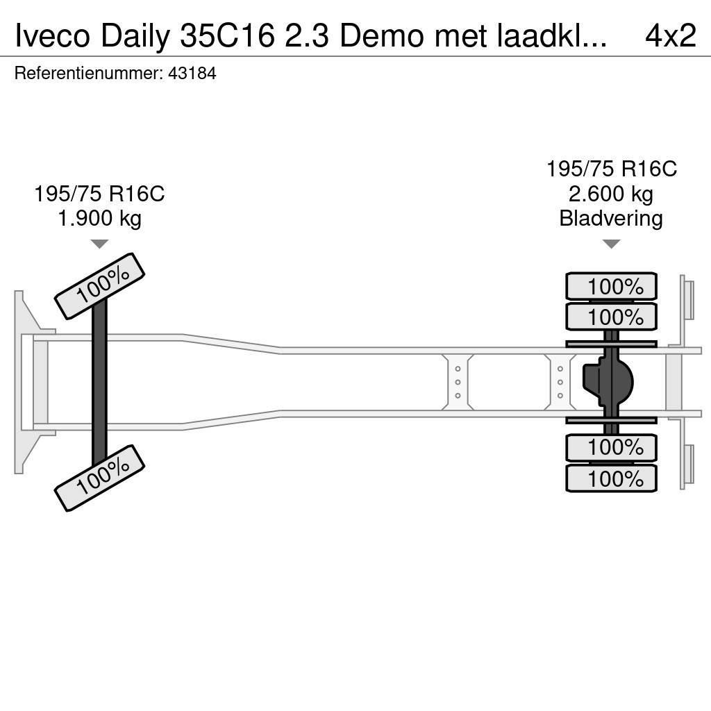 Iveco Daily 35C16 2.3 Demo met laadklep Just 2.254 km! Camiões de caixa fechada