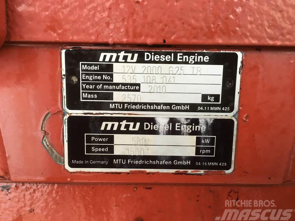 MTU 12V2000G25TB GENERATOR 625KVA USED Geradores Diesel