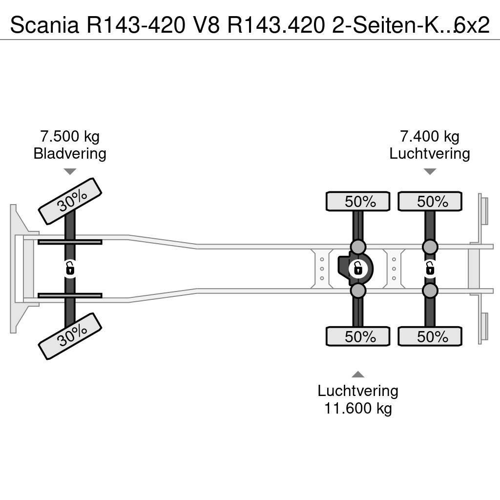 Scania R143-420 V8 R143.420 2-Seiten-Kipper 6x2 Manualget Camiões basculantes