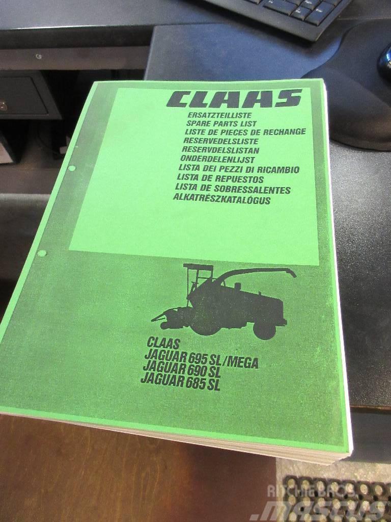 CLAAS Jaguar 695 varaosaluettelo/spare part list Outros equipamentos de forragem e ceifa