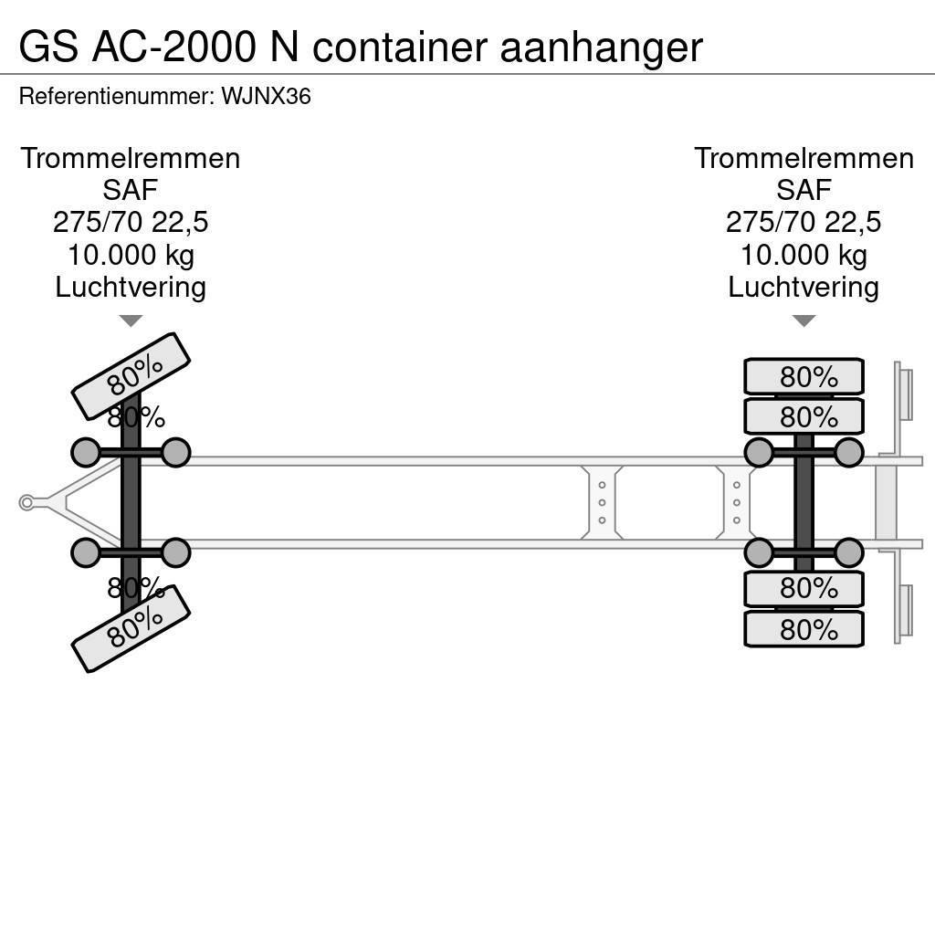 GS AC-2000 N container aanhanger Reboques Porta Contentores