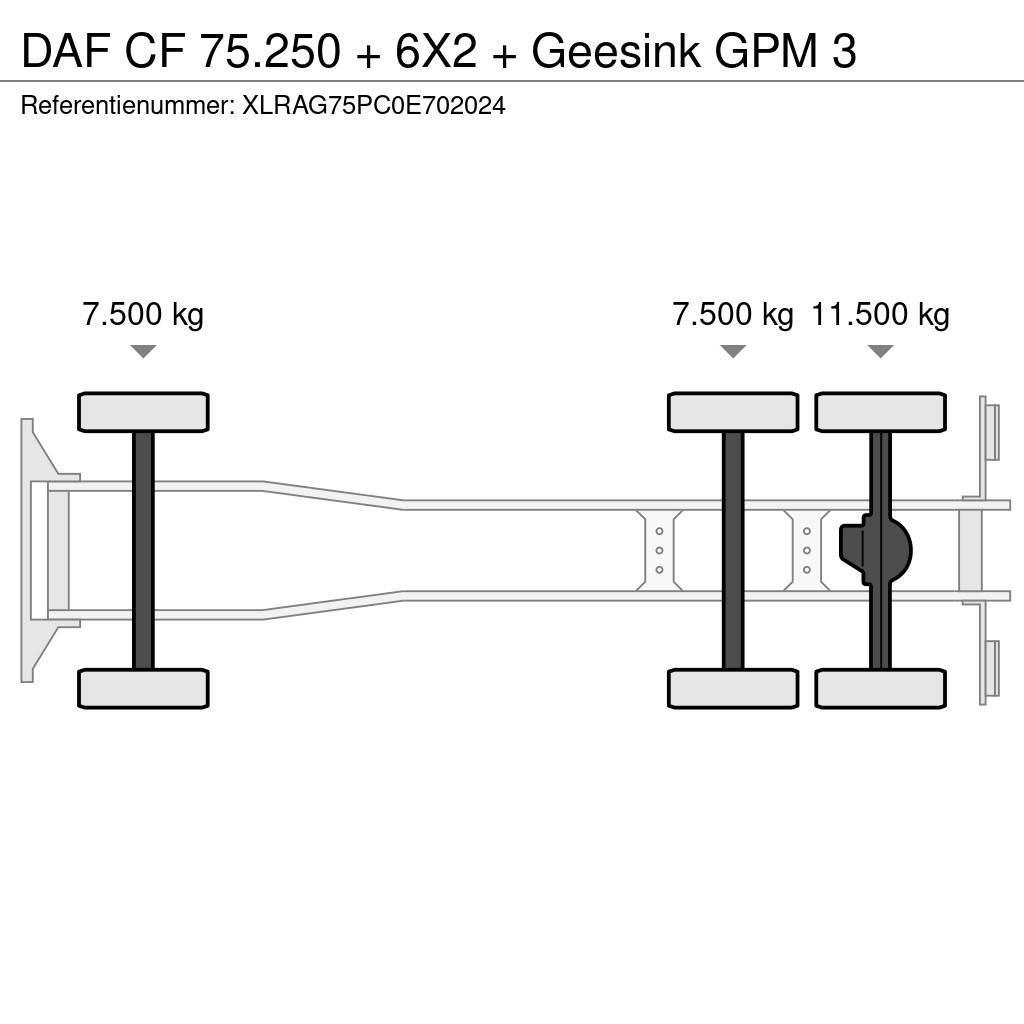 DAF CF 75.250 + 6X2 + Geesink GPM 3 Camiões de lixo