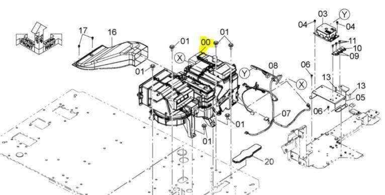 Hitachi ZX130-6 Aircon Unit - 4721889 Motores