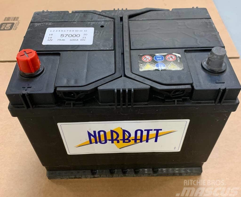  Norbatt Batteri 12V/75AH med BI Klack - 30-N57000 Radiadores máquinas agrícolas