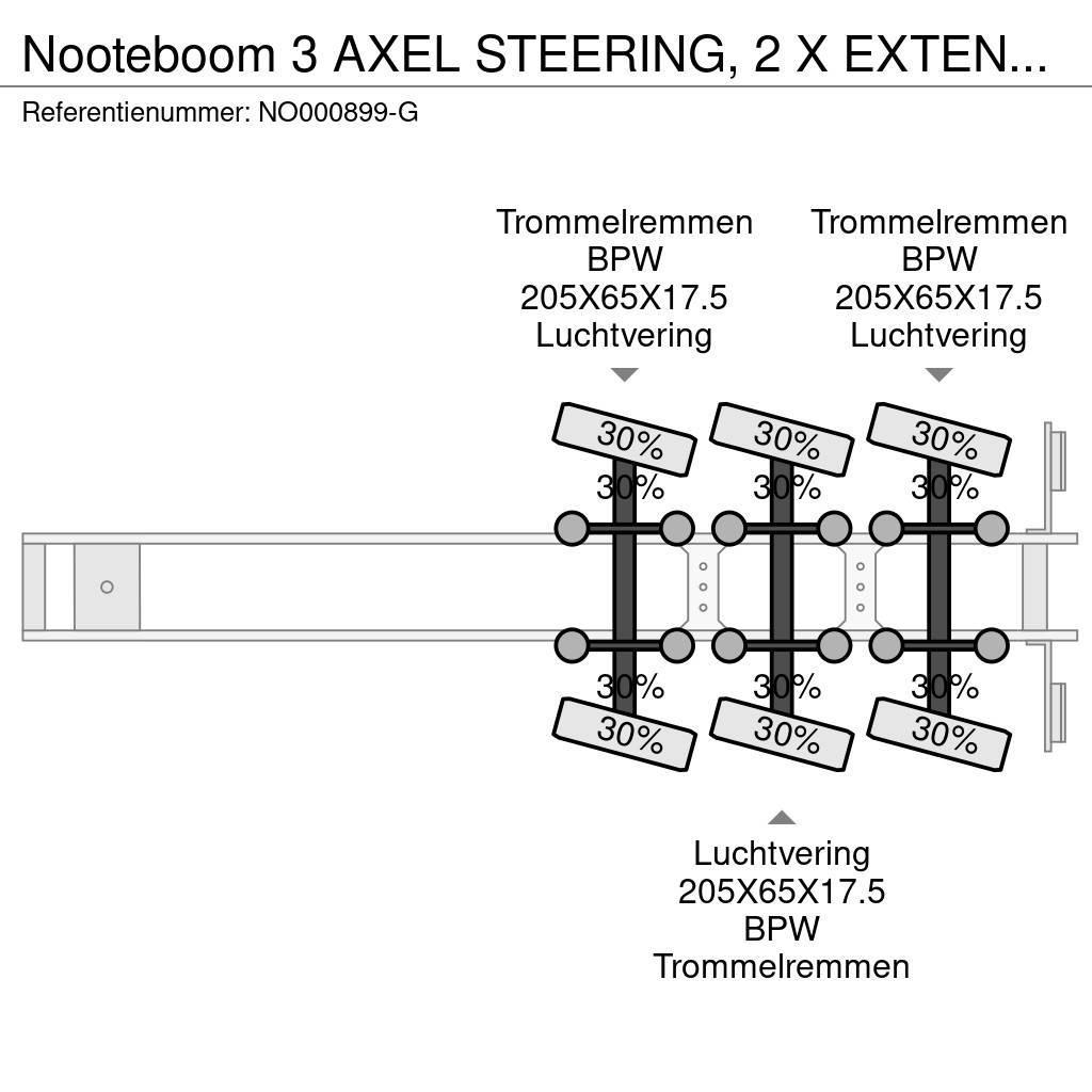 Nooteboom 3 AXEL STEERING, 2 X EXTENDABLE, LENGTH 10.9 M + 8 Semi Reboques Carga Baixa