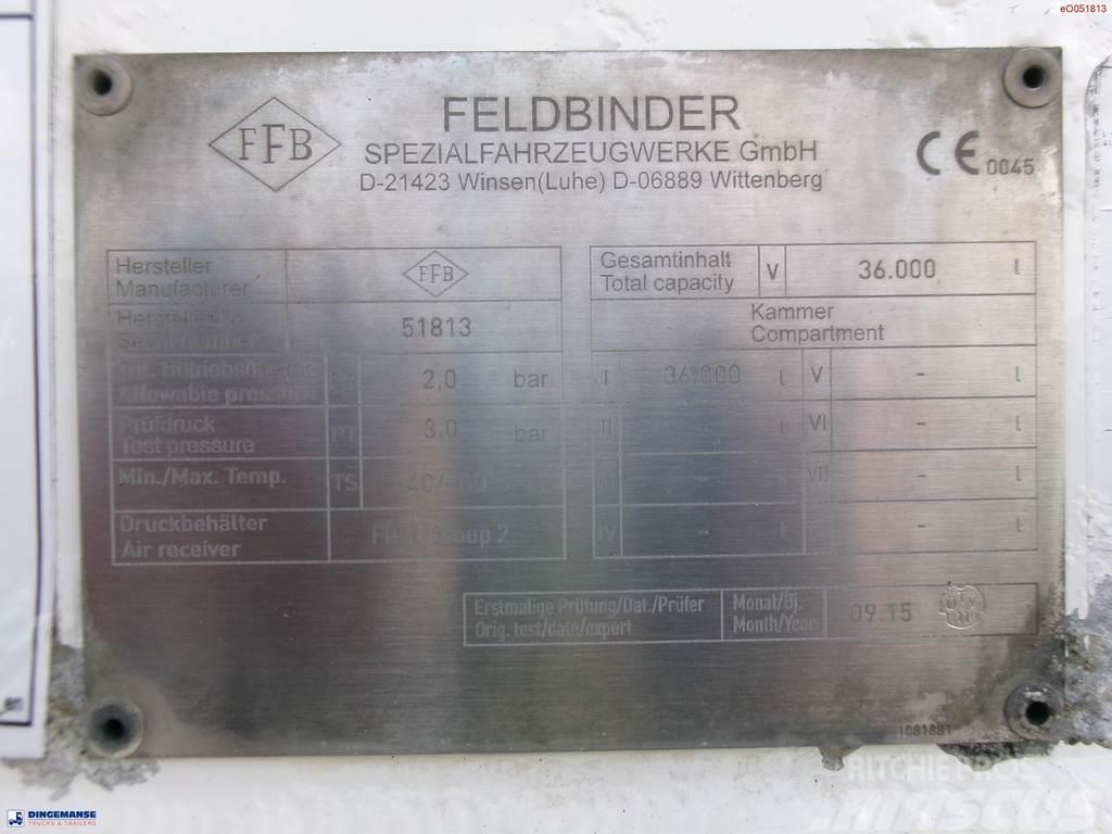 Feldbinder Powder tank alu 36 m3 / 1 comp Semi Reboques Cisterna
