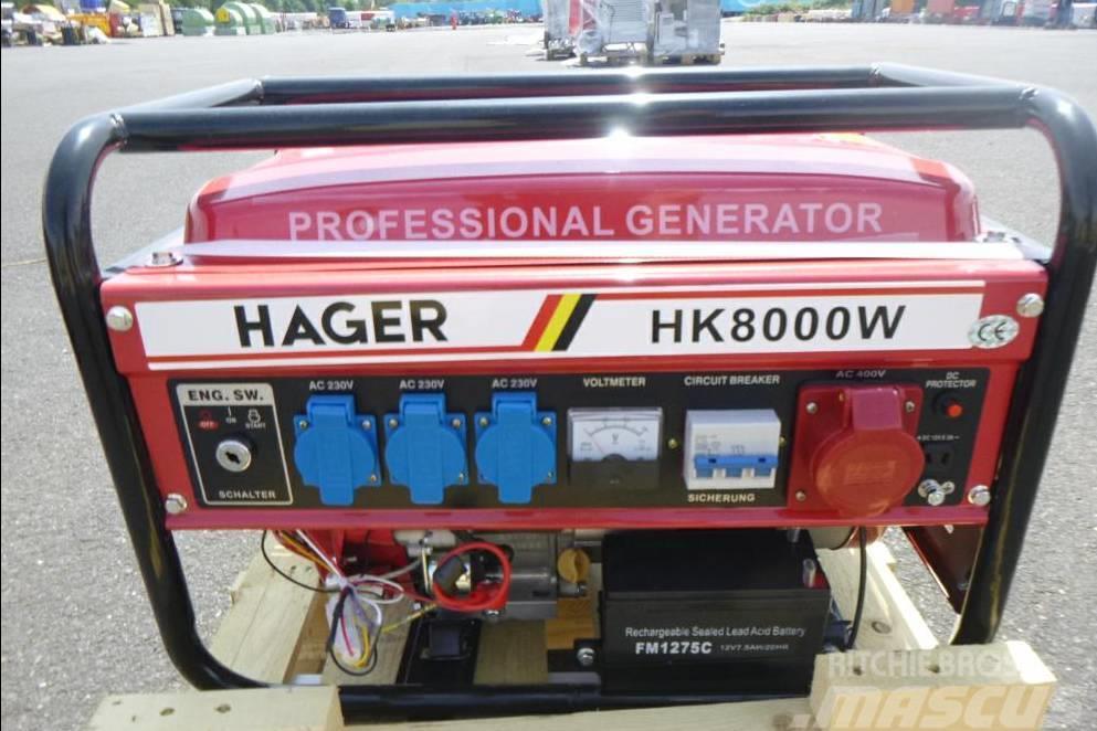  Hager HK 8000W Stromaggregat Generator Geradores Gasolina