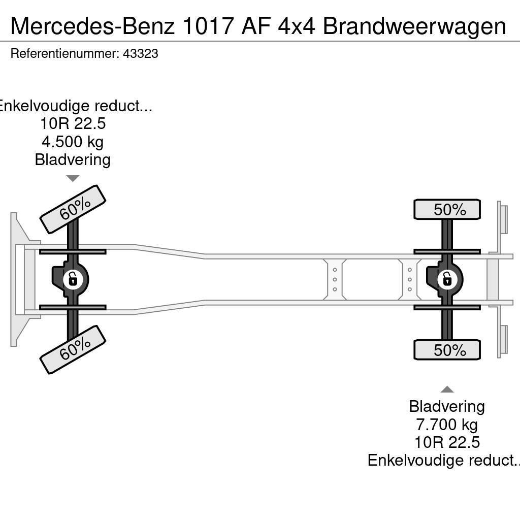 Mercedes-Benz 1017 AF 4x4 Brandweerwagen Carros de bombeiros