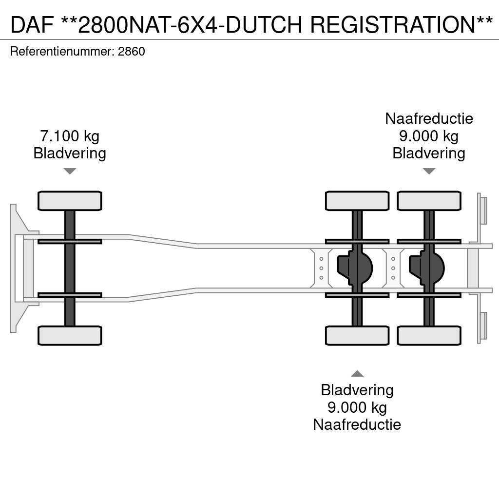 DAF **2800NAT-6X4-DUTCH REGISTRATION** Camiões de chassis e cabine