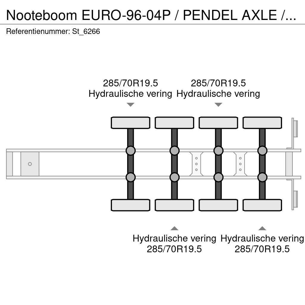 Nooteboom EURO-96-04P / PENDEL AXLE / 95.680 kg. Semi Reboques Carga Baixa