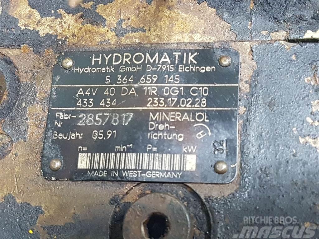 Schaeff HML25-Hydromatik A4V40DA11R0G1C10-Drive pump Hidráulica